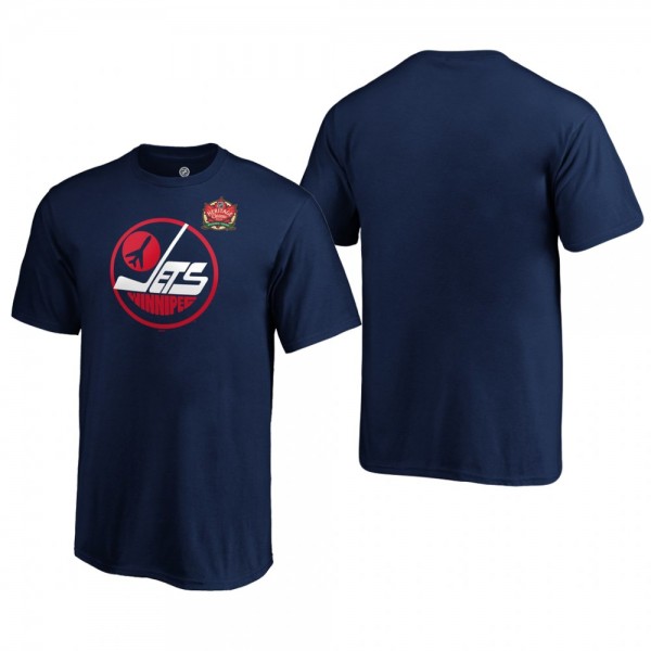 Youth Winnipeg Jets Heritage Classic Primary Logo Navy T-Shirt