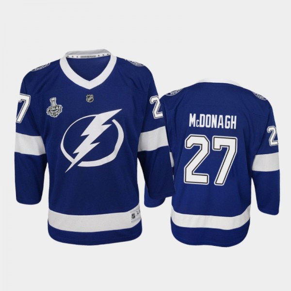 Youth Lightning Ryan McDonagh #27 2020 Stanley Cup Final Home Replica Player Blue Jersey