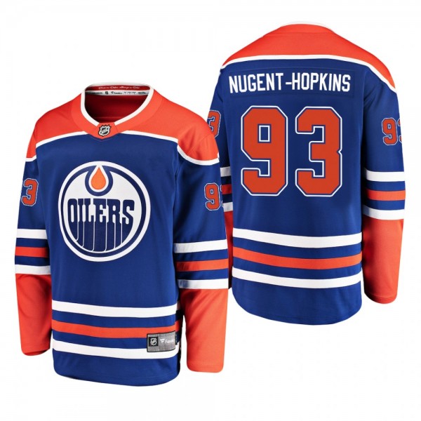 Youth Edmonton Oilers Ryan Nugent-Hopkins #93 2019 Alternate Cheap Breakaway Player  Jersey - Royal