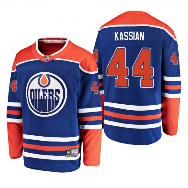 Youth Edmonton Oilers Zack Kassian #44 2019 Alternate Cheap Breakaway Player  Jersey - Royal
