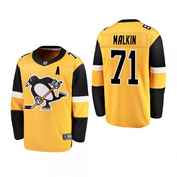 Youth Pittsburgh Penguins Evgeni Malkin #71 2019 Alternate Cheap Breakaway Player Jersey - gold