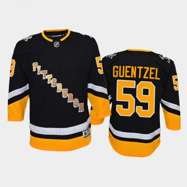 Youth Pittsburgh Penguins Jake Guentzel #59 Alternate 2021-22 Premier Player Black Jersey