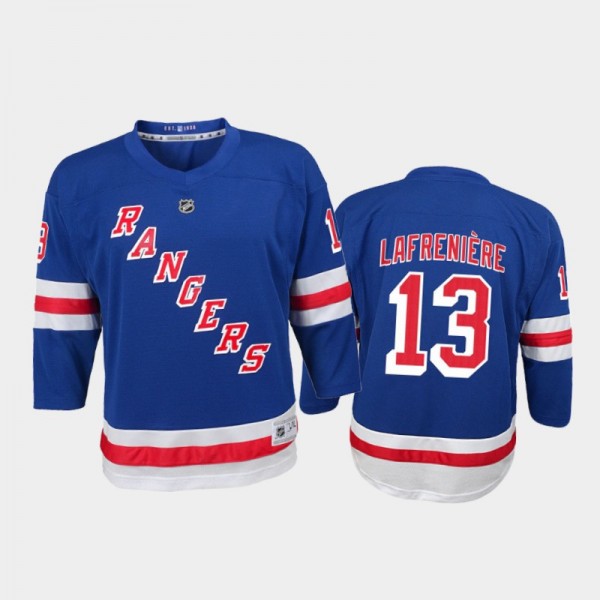 Youth New York Rangers Alexis Lafreniere #13 Home ...