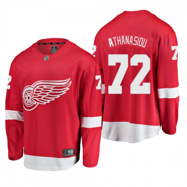 Youth Detroit Red Wings Andreas Athanasiou #72 Hom...