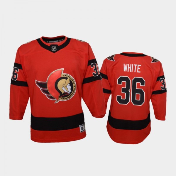 Youth Ottawa Senators Colin White #36 Reverse Retro 2020-21 Replica Red Jersey