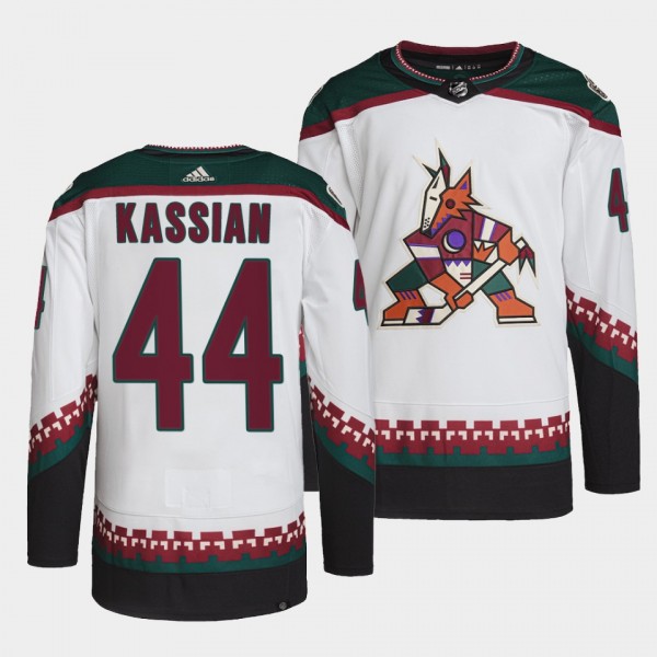 Zack Kassian Coyotes 2022 Primegreen Authentic White Jersey #44 Away