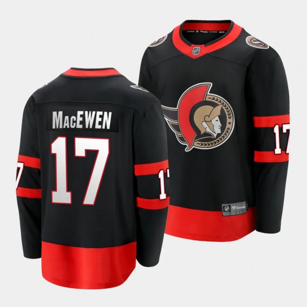 Ottawa Senators Zack MacEwen Home Black Breakaway Player Jersey Men's